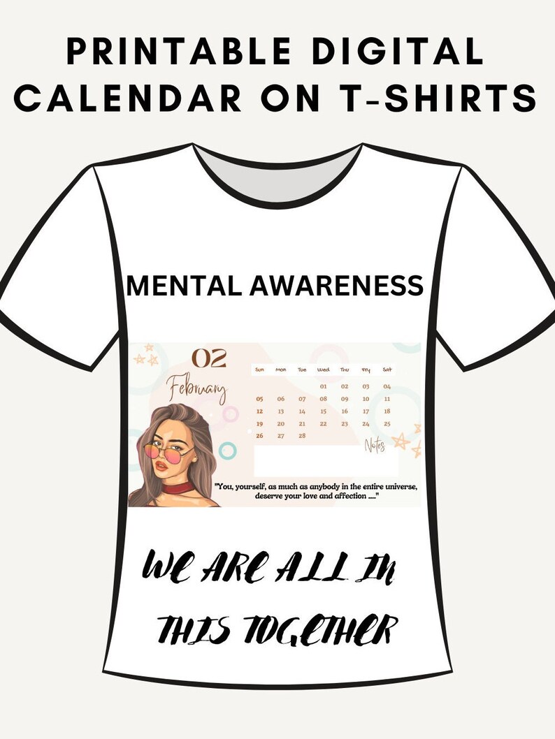 20232024 Printable Calendar, Mental Health Calendar, Monthy Calendar