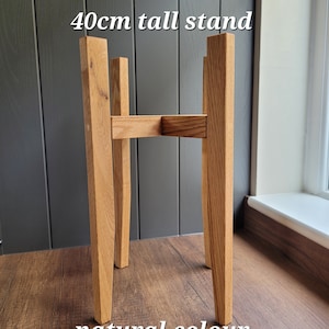 Solid Oak Plant stand 40cm Natural Colour