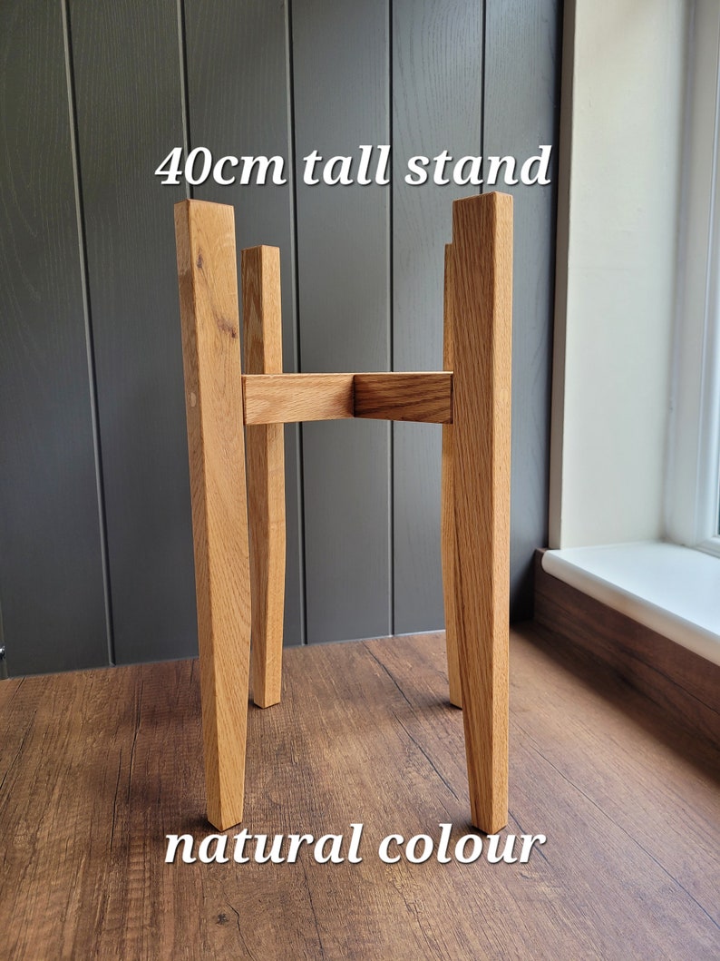 Solid Oak Plant stand 40cm Natural Colour