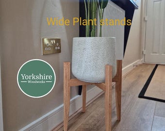 40cm Tall Oak Plant Stand WIDE VERSION