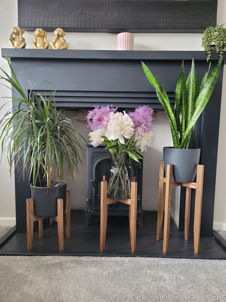 Solid Oak Plant stand Bild 2
