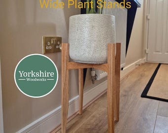 50cm Tall Oak Plant Stand WIDE VERSION