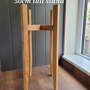Solid Oak Plant stand 50cm Natural Colour