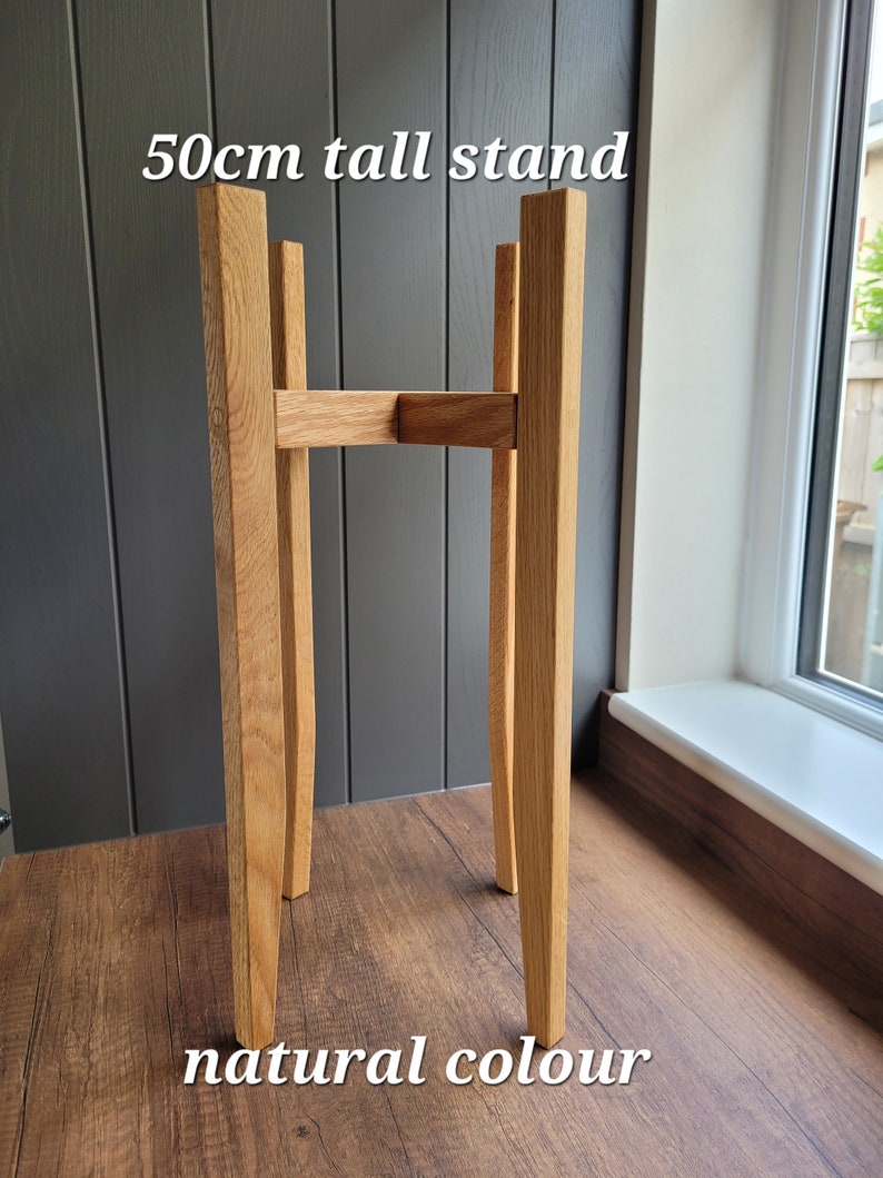 Solid Oak Plant stand 50cm Natural Colour