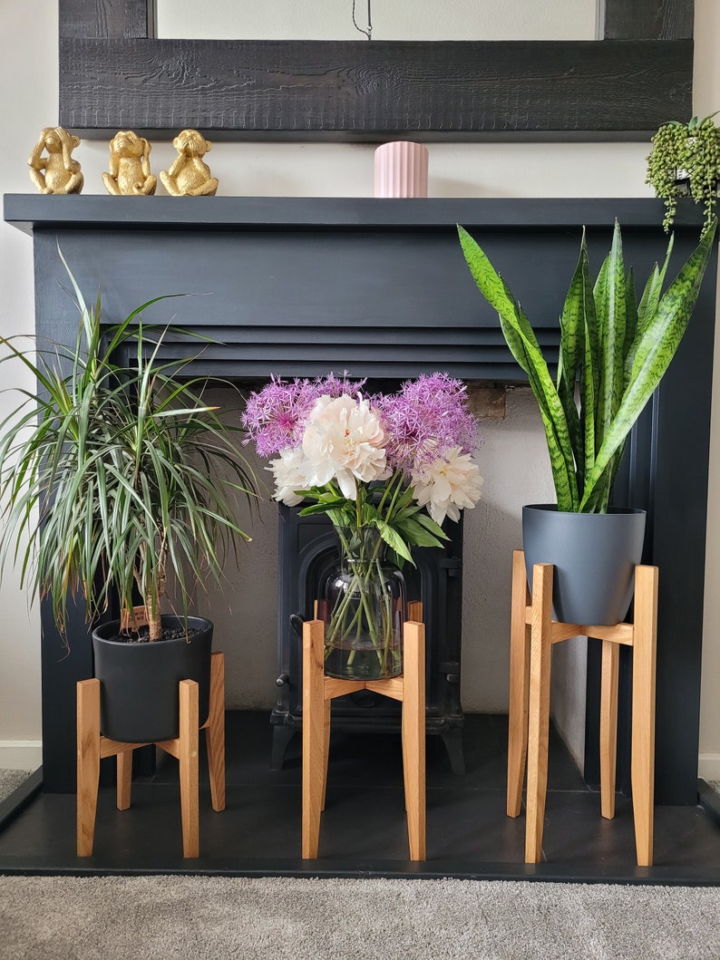 Solid Oak Plant stand Bild 1