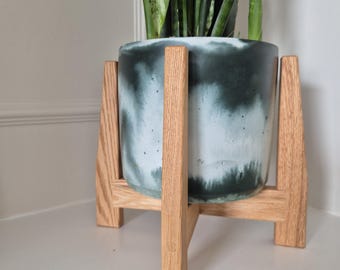 Low Level Oak Plant Stand, Handmade UK