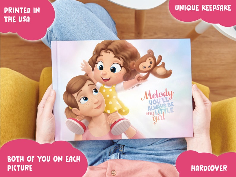 This book for mom is printed in the USA and will bring a lot of joy to a mom and her kid. Love and sharing bonds are the core of this personalized book from Hooray Heroes, to offer for Mother's Day, Valentine's Day or Christmas.