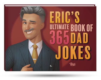 NEW! Personalized Book of Jokes - Ultimate book of 365 Dad jokes - Hooray Heroes - The best Father's Day gift idea this year!