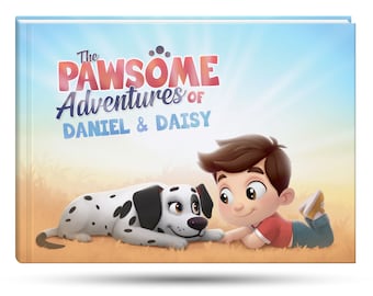 NEW! Personalized book for Dogs & Kids - The best gift with your pet - The Pawsome Adventures for kids and a dog - Hooray Heroes