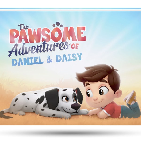 NEW! Personalized book for Dogs & Kids - The best gift with your pet - The Pawsome Adventures for kids and a dog - Hooray Heroes