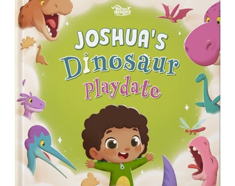 Personalized book for kids - Dinosaur Playdate  - A superb story with your kid and all the dinos he knows - Hooray Heroes