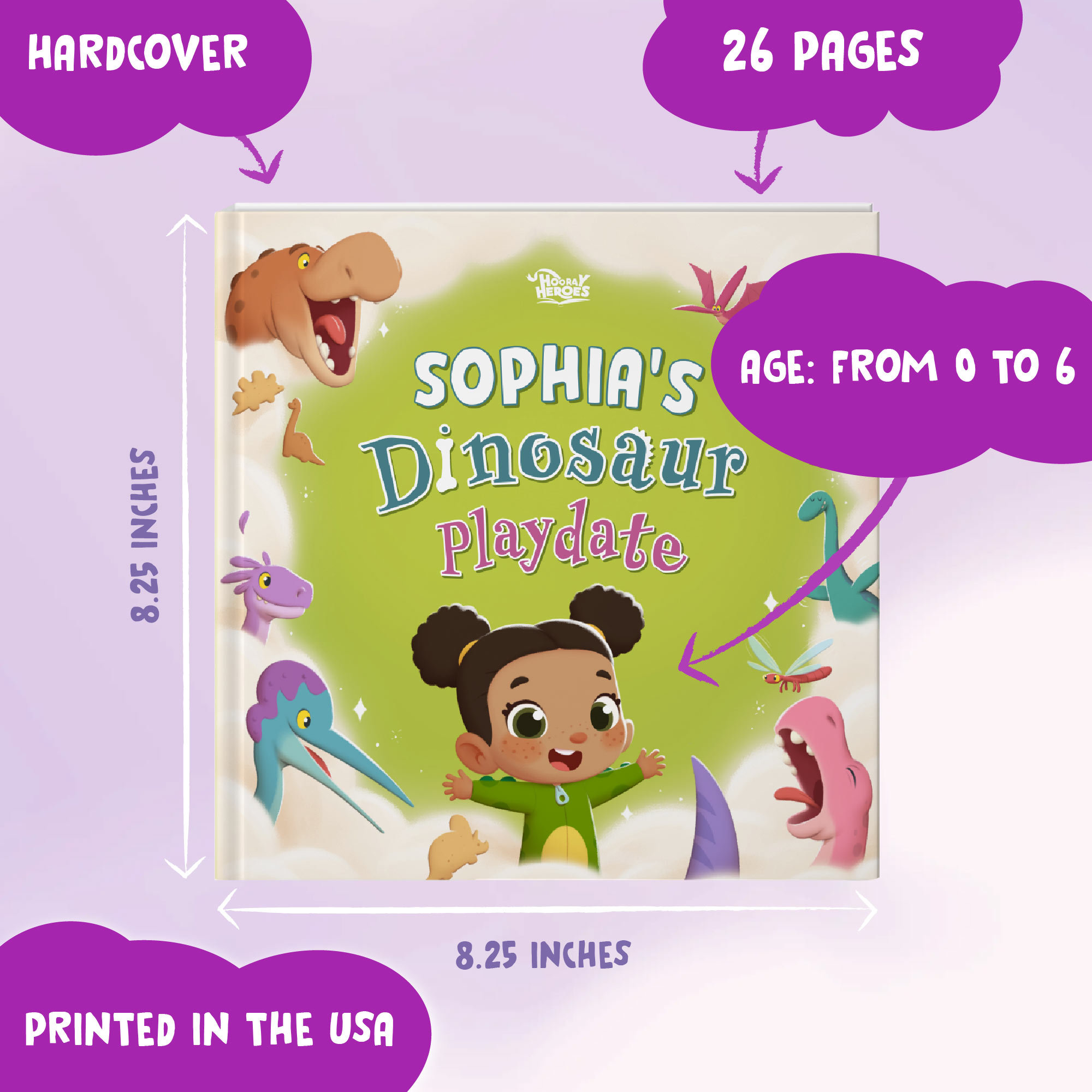 Personalized book for kids dinosaur playdate a superb story with your