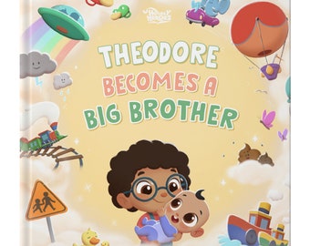 Personalized book for big brother - How to become a big brother - Big brother gift including the baby sister or brother - Hooray Heroes