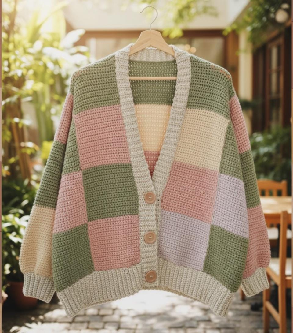 Patchwork Cardigan - Etsy