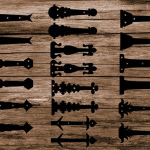 Hinge ,pack of 10 best hinges , gothic gate hinge, Door Hinge , Barn Door Hinges , svg dxf ai jpg cdr, Digital Download , Garage hinge