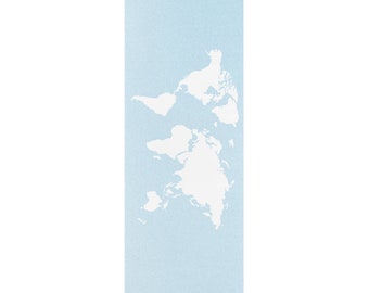 Eco-Friendly Soft Blue World Map Rubber Yoga Mat - Non-Slip, Durable, and Stylish
