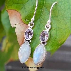 Moonstone Earring, 925 Silver Earring, Women Earring, Handmade Earring, Gemstone Earring, Gift for Her, Beautiful Earring, Lovely Earring