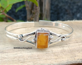 Bracelet ovale à maillons en argent sterling 925 pierre précieuse