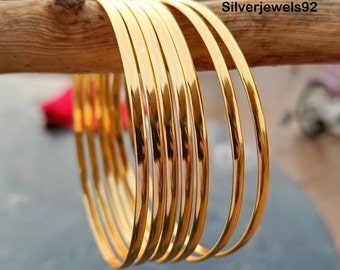 Pulseiras de prata esterlina banhadas a ouro, pulseiras de prata 925, conjunto de 7 pulseiras, pulseiras de grife, pulseiras femininas, pulseiras empilháveis, melhores pulseiras