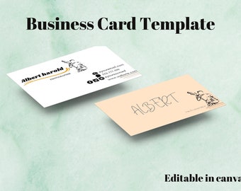 Business Card | Minimalist | Editable | Canva Template