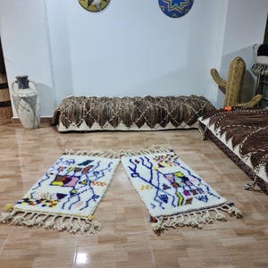 Handmade Moroccan Berber Rugs – Colorful Boho Area Rugs for Living Room, Bedroom, Entryway – Ethnic Home Decor
