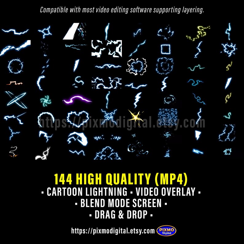 Video Overlays Bundle - Realistic & Cartoon + Sound Effects - Video ...