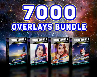 Photo Overlays 7000 JPG Bundle: Sky, Bokeh, Light Leak Effects