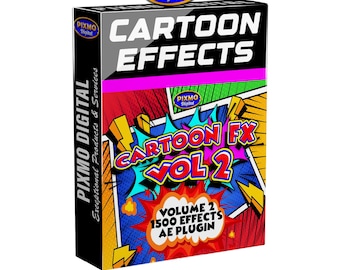 Cartoon Effects Volume 2: VFX Plugin Extension + AE Templates & Presets (Compatible With After Effects)