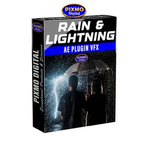 Regn- och blixteffekter med AE Plugin Extension VFX Overlay-förinställningar och åskljuds-SFX