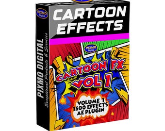 Cartoon Effects Volume 1: VFX Plugin Extension + AE Templates & Presets (Compatible With After Effects)
