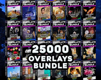 Overlays Bundle: Transparent PNG & JPG, Sunlight, Lens Flare, Light Rays, Shadows, Fireworks, And Clipart