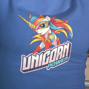 Unicorn Shirt, Gift for Daughter, T-shirt Superhero, Animal Tshirt, Magical Horse, Gift for Child, Unicorns, Cool Hero, Fantasy Top