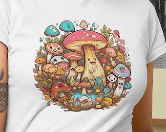 Camiseta de hongos: Camiseta unisex Happy Mushroomcore