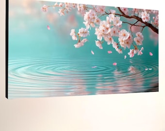 Cherry Blossom Canvas Print: Tranquil Spa Wall Art