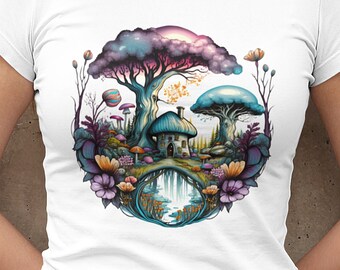Esthetische paddestoel shirt, magische paddestoel shirt, Cottagecore shirt, Forestcore tshirt, Goblincore tshirt, botanische shirt, paddestoel shirt