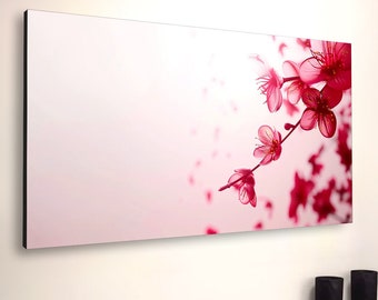 キャンバスに描かれたオリジナルのハンドメイドアクリル花柄アート絵画