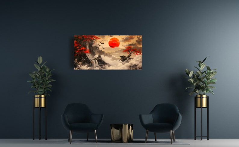 Vintage Japanese Kamakura Buddha Canvas Print - Kawase Hasui Landscape Wall Art