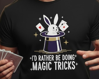 Lustiges Magier T-Shirt: Zaubertricks, Spielkarten Design