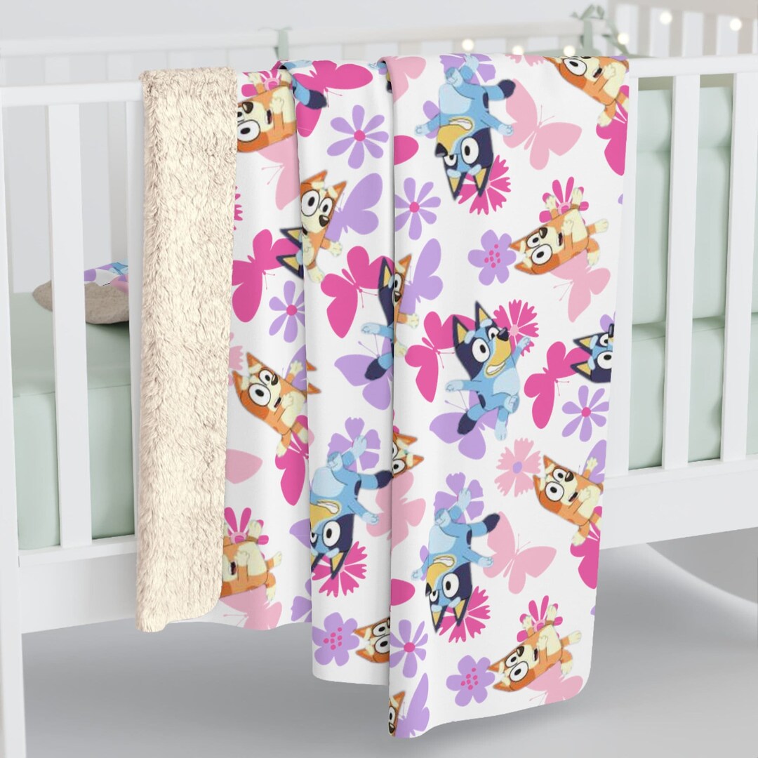 Bluey and Bingo Fleece Blanket Bluey Colorful Blanketcute Etsy