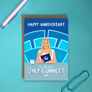 面白い記念日カード | オタクな夫、妻、パートナーへのOnly Connectのパロディーグリーティングカード | オリジナルアートセレブでポジティブさを広めよう