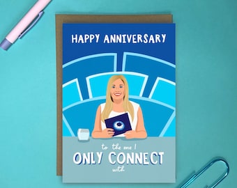 Funny Anniversary Card: Only Connect Spoof for Nerd Partner