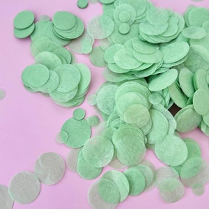 Coriandoli biodegradabili per matrimonio verde salvia / Coriandoli di carta verde chiaro pallido / Coriandoli di fazzoletti da lancio / Sacchetto da 20 g / 20 manciate