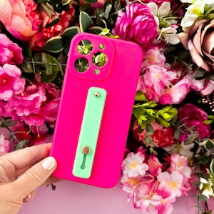 Phone Grip | Selfie Phone Holder | Pink Sucker Phone | Phone Back Sticker | Pink Circle Phone Grip