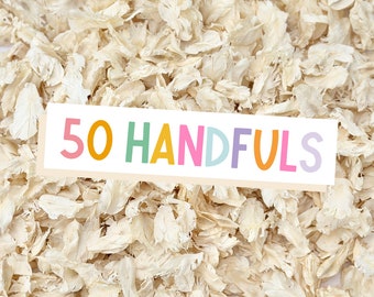 50 gasten ivoor bruiloft confetti bloemblaadjes | Biologisch afbreekbare confetti | Gedroogde bruiloftconfettibloemblaadjes | Confetti gooien | Echte gedroogde bloemblaadjes