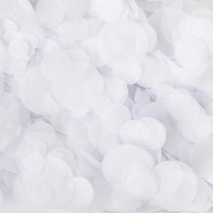 White Biodegradable Wedding Confetti | Paper Circle Confetti | Throwing Tissue Confetti | 20g Bag | 20 Handfuls
