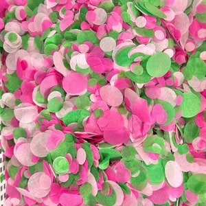 Confettis de mariage rose pâle, verts et framboises | Confettis ronds en papier biodégradable | Lancer de confettis en papier | Sac de 20 g | 20 poignées