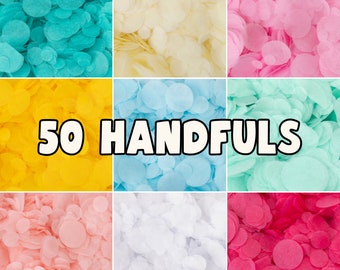 50 Guest Confetti Package | Wedding Confetti | Mix 'n' Match | Biodegradable Paper Circle Confetti | Throwing Confetti | 50 Handfuls