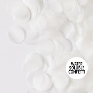 Witte bruiloftconfetti | In water oplosbare bruiloftconfetti | Milieuvriendelijke confetti | Confetti gooien | Tafeldecoratie | 20 gasten