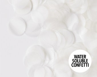 Confettis de mariage blancs | Confettis de mariage solubles dans l'eau | Confettis respectueux de l'environnement | Lancer des confettis | Décoration de table | 20 invités