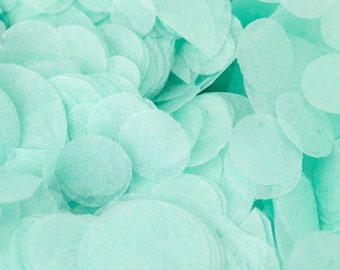 Confettis de mariage biodégradables à la menthe | Confettis ronds en papier vert menthe | Lancer de confettis en papier | Sac de 20 g | 20 poignées